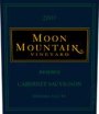 Moon Mountain Reserve Cabernet Sauvignon 2001 Front Label
