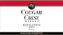 Cougar Crest Dedication One Red Front Label