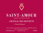 Chateau des Rontets Saint Amour 2014 Front Label