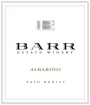 Barr Estate Winery Albarino 2014 Front Label