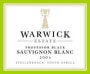 Warwick Professor Black Sauvignon Blanc 2006 Front Label