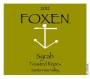 Foxen Toasted Rope Syrah 2012  Front Label