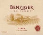 Benziger Syrah 2004 Front Label