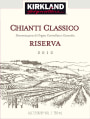 Kirkland Signature Chianti Classico Riserva 2012 Front Label