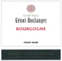 Domaine Genot-Boulanger Bourgogne Pinot Noir 2012 Front Label