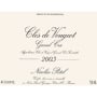 Nicolas Potel Clos Vougeot 2005 Front Label