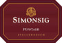Simonsig Pinotage 2003 Front Label