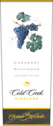 Chateau Ste. Michelle Cold Creek Vineyard Cabernet Sauvignon 2004 Front Label