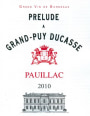 Chateau Grand-Puy-Ducasse Prelude 2010 Front Label