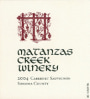 Matanzas Creek Cabernet Sauvignon 2004 Front Label