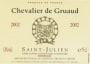 Chateau Gruaud Larose Chevalier de Gruaud 2002 Front Label