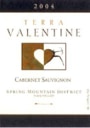 Terra Valentine Spring Mountain District Cabernet Sauvignon 2004 Front Label