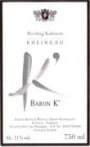 Baron zu Knyphausen Baron K Riesling Kabinett 2006 Front Label