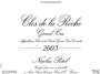 Nicolas Potel Clos de la Roche 2003 Front Label
