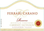 Ferrari-Carano Reserve Cabernet Sauvignon 2009 Front Label