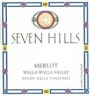 Seven Hills Winery Seven Hills Vineyard Merlot 2003 Front Label