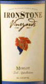 Ironstone Merlot 2005 Front Label