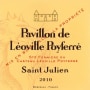 Chateau Leoville Poyferre Pavillon de Leoville Poyferre 2010 Front Label
