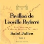 Chateau Leoville Poyferre Pavillon de Leoville Poyferre 2011 Front Label