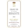 Chateau Bernadotte  2002 Front Label