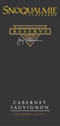 Snoqualmie Reserve Cabernet Sauvignon 2004 Front Label