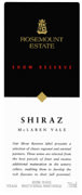 Rosemount Show Reserve Shiraz 2004 Front Label