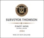 Surveyor Thomson Pinot Noir 2004 Front Label