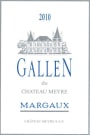 Chateau Meyre Gallen de Chateau Meyre 2010 Front Label