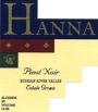 Hanna Pinot Noir 2005 Front Label