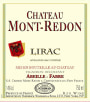 Chateau Mont-Redon Lirac 2013 Front Label