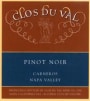 Clos du Val Carneros Estate Pinot Noir 1997 Front Label