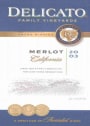 DFV Wines Merlot 2003  Front Label