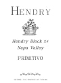 Hendry Block 24 Primitivo 2010 Front Label