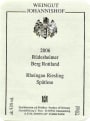 Weingut Johannishof Rudesheimer Berg Rottland Riesling Spatlese 2006 Front Label