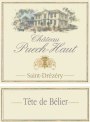 Chateau Puech-Haut Tete de Belier Rose 2015 Front Label