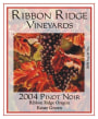 Ribbon Ridge Vineyards Pinot Noir 2004 Front Label