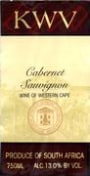 KWV Cabernet Sauvignon 1997 Front Label