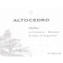 Altocedro Ano Cero Malbec 2006 Front Label