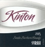 Kinton Santa Barbara Syrah 2005 Front Label