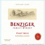 Benziger Sonoma Coast Pinot Noir 2006 Front Label
