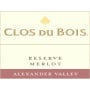 Clos du Bois Alexander Valley Reserve Merlot 2005 Front Label
