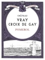 Chateau Siaurac Croix de Gay 2014 Front Label