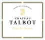 Chateau Talbot Caillou Blanc 2015 Front Label