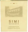Simi Reserve Cabernet Sauvignon 2004 Front Label