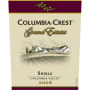 Columbia Crest Grand Estates Shiraz 2006 Front Label