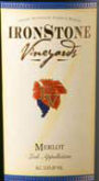 Ironstone Merlot 2006 Front Label