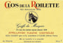 Clos de la Roilette  Griffe du Marquis 2012 Front Label