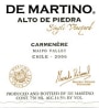 De Martino Single Vineyard Carmenere 2006 Front Label
