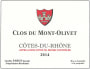 Clos du Mont Olivet Cotes du Rhone 2014 Front Label
