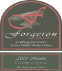 Forgeron Merlot 2001 Front Label